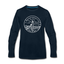 Massachusetts Long Sleeve T-Shirt - State Design Unisex Massachusetts Long Sleeve Shirt - deep navy