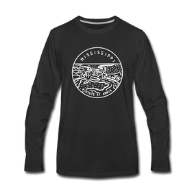 Mississippi Long Sleeve T-Shirt - State Design Unisex Mississippi Long Sleeve Shirt - black