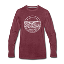 Mississippi Long Sleeve T-Shirt - State Design Unisex Mississippi Long Sleeve Shirt - heather burgundy