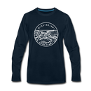 Mississippi Long Sleeve T-Shirt - State Design Unisex Mississippi Long Sleeve Shirt - deep navy