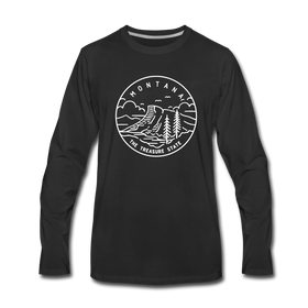 Montana Long Sleeve T-Shirt - State Design Unisex Montana Long Sleeve Shirt - black
