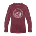 Montana Long Sleeve T-Shirt - State Design Unisex Montana Long Sleeve Shirt - heather burgundy