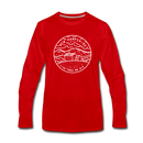 New Hampshire Long Sleeve T-Shirt - State Design Unisex New Hampshire Long Sleeve Shirt - red