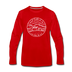 New Hampshire Long Sleeve T-Shirt - State Design Unisex New Hampshire Long Sleeve Shirt - red