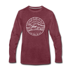 New Hampshire Long Sleeve T-Shirt - State Design Unisex New Hampshire Long Sleeve Shirt - heather burgundy