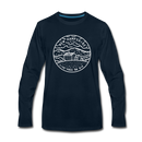 New Hampshire Long Sleeve T-Shirt - State Design Unisex New Hampshire Long Sleeve Shirt - deep navy