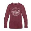 Maryland Long Sleeve T-Shirt - State Design Unisex Maryland Long Sleeve Shirt - heather burgundy