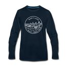 Maryland Long Sleeve T-Shirt - State Design Unisex Maryland Long Sleeve Shirt - deep navy