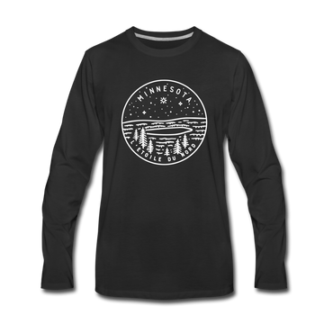 Minnesota Long Sleeve T-Shirt - State Design Unisex Minnesota Long Sleeve Shirt - black