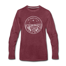 Minnesota Long Sleeve T-Shirt - State Design Unisex Minnesota Long Sleeve Shirt - heather burgundy