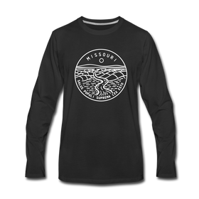 Missouri Long Sleeve T-Shirt - State Design Unisex Missouri Long Sleeve Shirt - black