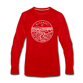 Missouri Long Sleeve T-Shirt - State Design Unisex Missouri Long Sleeve Shirt - red