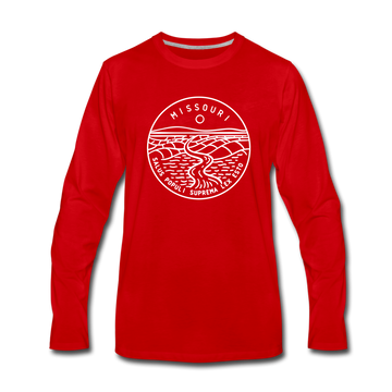 Missouri Long Sleeve T-Shirt - State Design Unisex Missouri Long Sleeve Shirt - red