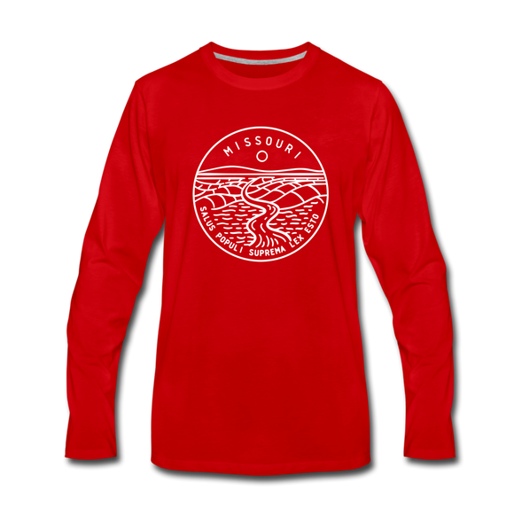 Missouri Long Sleeve T-Shirt - State Design Unisex Missouri Long Sleeve Shirt - red