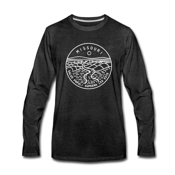 Missouri Long Sleeve T-Shirt - State Design Unisex Missouri Long Sleeve Shirt - charcoal gray