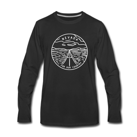 Nevada Long Sleeve T-Shirt - State Design Unisex Nevada Long Sleeve Shirt - black