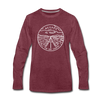 Nevada Long Sleeve T-Shirt - State Design Unisex Nevada Long Sleeve Shirt - heather burgundy