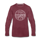 Nevada Long Sleeve T-Shirt - State Design Unisex Nevada Long Sleeve Shirt - heather burgundy