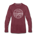 Nevada Long Sleeve T-Shirt - State Design Unisex Nevada Long Sleeve Shirt - heather burgundy