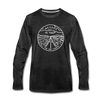 Nevada Long Sleeve T-Shirt - State Design Unisex Nevada Long Sleeve Shirt - charcoal gray