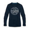 Nevada Long Sleeve T-Shirt - State Design Unisex Nevada Long Sleeve Shirt - deep navy