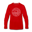 North Dakota Long Sleeve T-Shirt - State Design Unisex North Dakota Long Sleeve Shirt - red