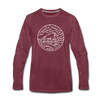 North Dakota Long Sleeve T-Shirt - State Design Unisex North Dakota Long Sleeve Shirt - heather burgundy