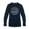 North Dakota Long Sleeve T-Shirt - State Design Unisex North Dakota Long Sleeve Shirt - deep navy