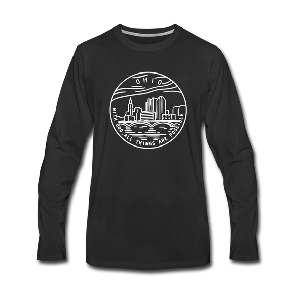 Ohio Long Sleeve T-Shirt - State Design Unisex Ohio Long Sleeve Shirt - black