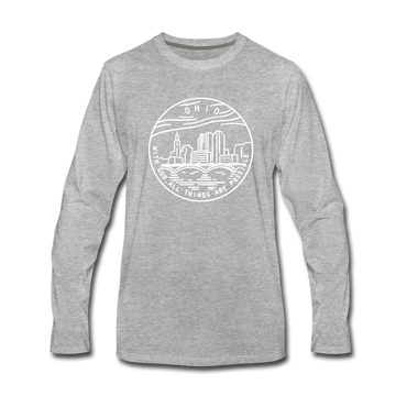Ohio Long Sleeve T-Shirt - State Design Unisex Ohio Long Sleeve Shirt - heather gray