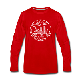 Ohio Long Sleeve T-Shirt - State Design Unisex Ohio Long Sleeve Shirt - red