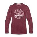 Ohio Long Sleeve T-Shirt - State Design Unisex Ohio Long Sleeve Shirt - heather burgundy