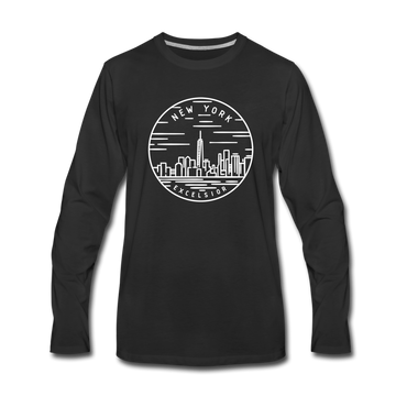 New York Long Sleeve T-Shirt - State Design Unisex New York Long Sleeve Shirt - black