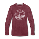 New York Long Sleeve T-Shirt - State Design Unisex New York Long Sleeve Shirt - heather burgundy