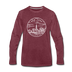 New York Long Sleeve T-Shirt - State Design Unisex New York Long Sleeve Shirt - heather burgundy