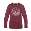 New York Long Sleeve T-Shirt - State Design Unisex New York Long Sleeve Shirt - heather burgundy