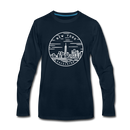 New York Long Sleeve T-Shirt - State Design Unisex New York Long Sleeve Shirt - deep navy