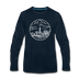 New York Long Sleeve T-Shirt - State Design Unisex New York Long Sleeve Shirt - deep navy