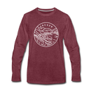 Oregon Long Sleeve T-Shirt - State Design Unisex Oregon Long Sleeve Shirt - heather burgundy