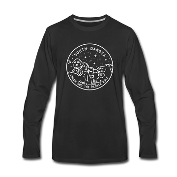 South Dakota Long Sleeve T-Shirt - State Design Unisex South Dakota Long Sleeve Shirt - black