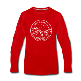 South Dakota Long Sleeve T-Shirt - State Design Unisex South Dakota Long Sleeve Shirt - red