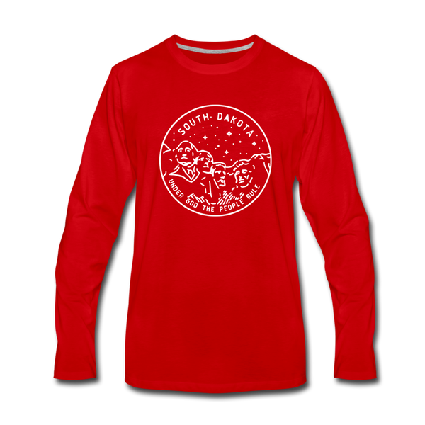 South Dakota Long Sleeve T-Shirt - State Design Unisex South Dakota Long Sleeve Shirt - red