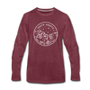 South Dakota Long Sleeve T-Shirt - State Design Unisex South Dakota Long Sleeve Shirt - heather burgundy