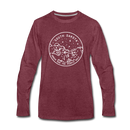 South Dakota Long Sleeve T-Shirt - State Design Unisex South Dakota Long Sleeve Shirt - heather burgundy