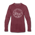 South Dakota Long Sleeve T-Shirt - State Design Unisex South Dakota Long Sleeve Shirt - heather burgundy