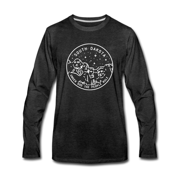 South Dakota Long Sleeve T-Shirt - State Design Unisex South Dakota Long Sleeve Shirt - charcoal gray
