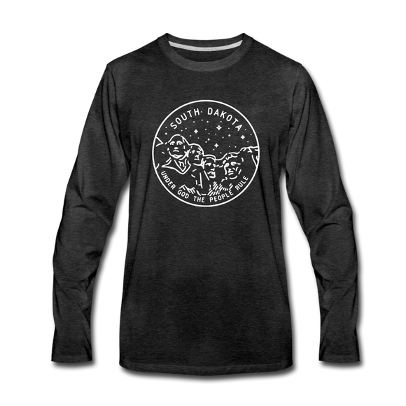 South Dakota Long Sleeve T-Shirt - State Design Unisex South Dakota Long Sleeve Shirt - charcoal gray