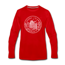 Rhode Island Long Sleeve T-Shirt - State Design Unisex Rhode Island Long Sleeve Shirt - red