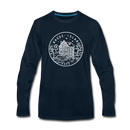 Rhode Island Long Sleeve T-Shirt - State Design Unisex Rhode Island Long Sleeve Shirt - deep navy