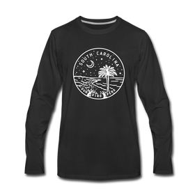 South Carolina Long Sleeve T-Shirt - State Design Unisex South Carolina Long Sleeve Shirt - black